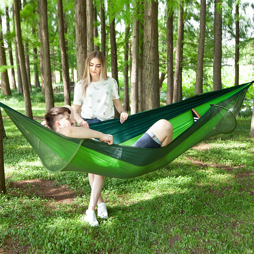 Cheap Goat Tents Parachute Fabric Portable Outdoor Camping Hammock with Mosquito Net  Hanging Swing Sleeping Bed Tree Tent   